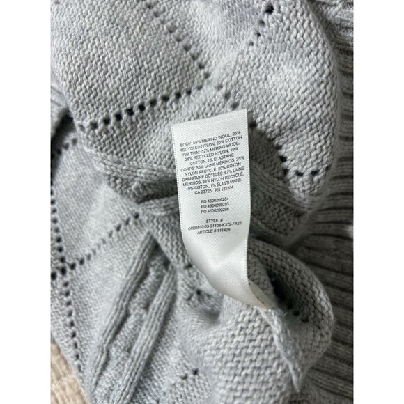 Aritzia Sunday Best Peggy Crewneck Gray Oversized Preppy Sweater M - Picture 6 of 9